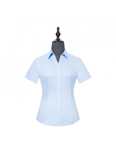 Light blue V-neck womens shirt